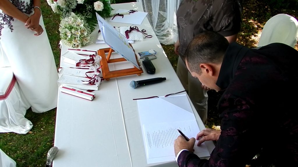  la firma dello sposo